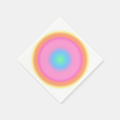 振動前向き – 放射カラフル勾配 スタンダードカクテルナプキン (角)