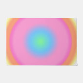 振動前向き – 放射カラフル勾配 ドアマット (正面)