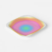 振動前向き – 放射カラフル勾配 ペーパープレート (傾斜あり)