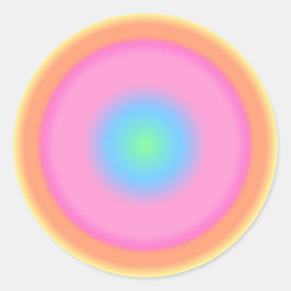 振動前向き – 放射カラフル勾配 ラウンドシール