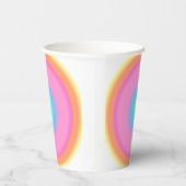 振動前向き – 放射カラフル勾配 紙コップ (右)