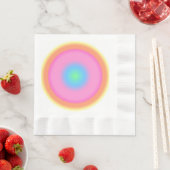 振動前向き – 放射カラフル勾配 縁ありランチョンナプキン (インサイチュ)