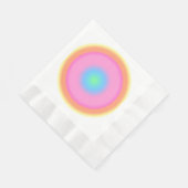 振動前向き – 放射カラフル勾配 縁ありランチョンナプキン (角)