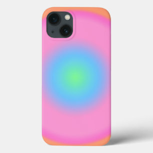 振動前向き – 放射カラフル勾配 iPhone 13ケース