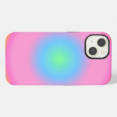 振動前向き – 放射カラフル勾配 iPhoneケース (裏面横)