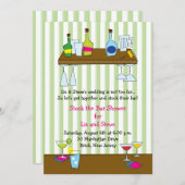 振動在庫バーのシャワーの招待状 招待状 (正面/裏面)