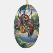 振動娯楽- RadhaおよびKrishna セラミックオーナメント (右)