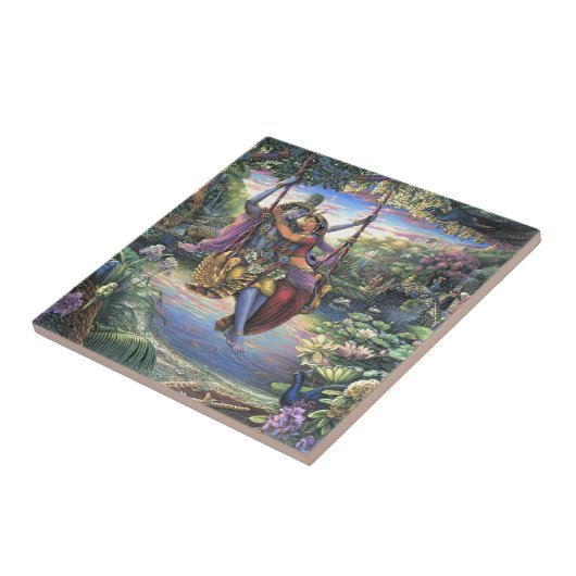 振動娯楽- RadhaおよびKrishna タイル (側面)