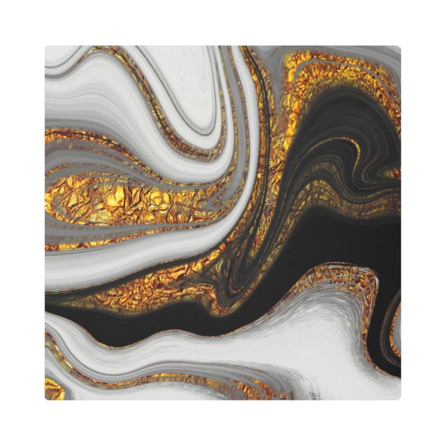 振動抽象芸術 メタルプリント (正面)