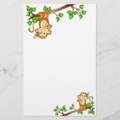 振動猿の文房具 便箋 (正面)