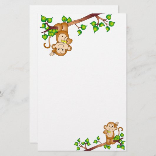 振動猿の文房具 便箋 (正面/裏面)