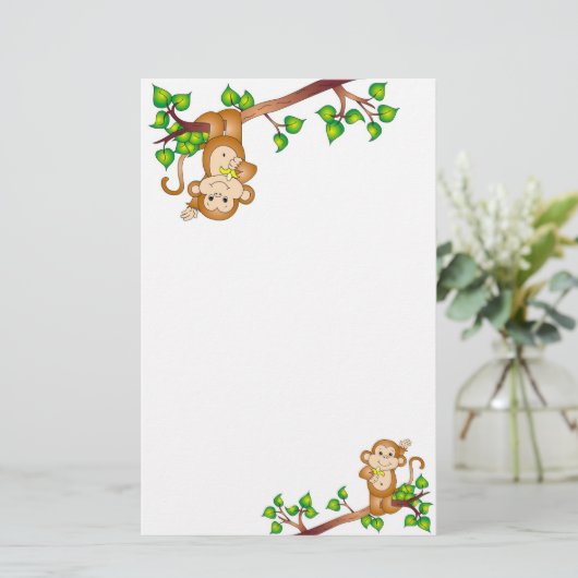 振動猿の文房具 便箋 (スタンド正面)