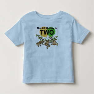 振動猿の第2誕生日のTシャツおよびギフト トドラーTシャツ