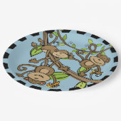 振動猿の誕生日の紙皿 ペーパープレート (アングル)