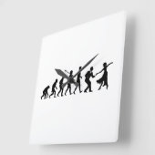 振動踊り スクエア壁時計 (傾斜)