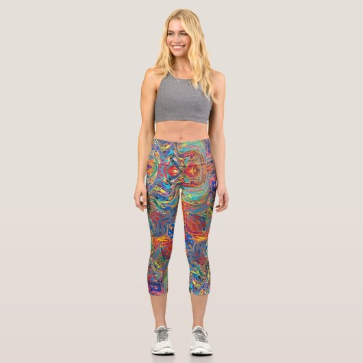 振動 – サイケデリックキャプかわいらしリスレギンス カプリレギンス (正面)