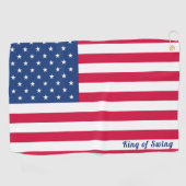 振動|米国旗の王 ゴルフタオル (横)