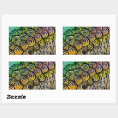 振動 長方形シール (シート)