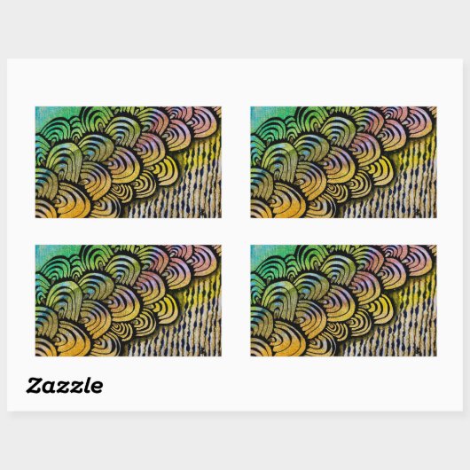 振動 長方形シール (シート)