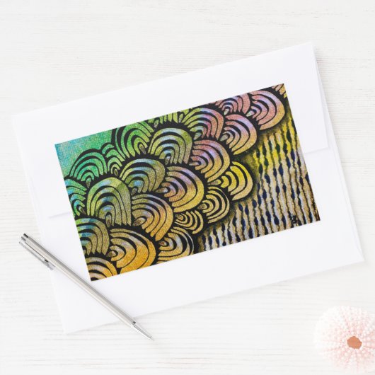 振動 長方形シール (封筒)