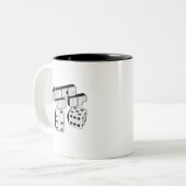 振動emの-サイコロ ツートーンマグカップ (正面左)