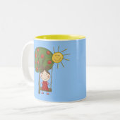 振動Tシャツおよびギフトの女の子 ツートーンマグカップ (正面左)
