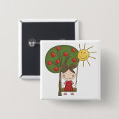 振動Tシャツおよびギフトの女の子 缶バッジ (正面&裏面)