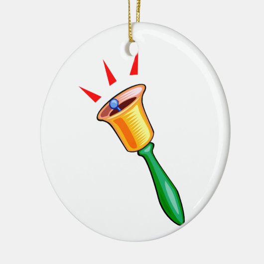 振鈴の写実的なイメージ、手のチャイムのイメージ セラミックオーナメント (左)