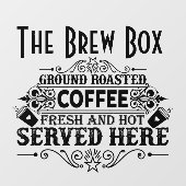 挽き焙煎コーヒーカスタム事業 ウィンドウサイン (シート)