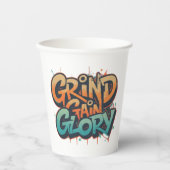 挽く、得る、栄光 紙コップ (正面)