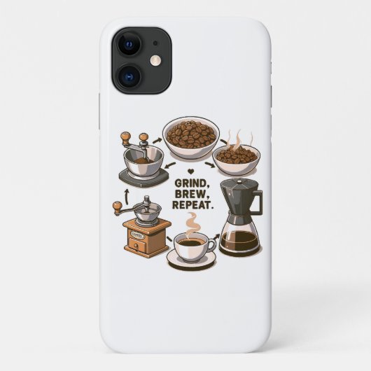 挽く 蒸らす 繰り返す Case-Mate iPhoneケース (裏面)