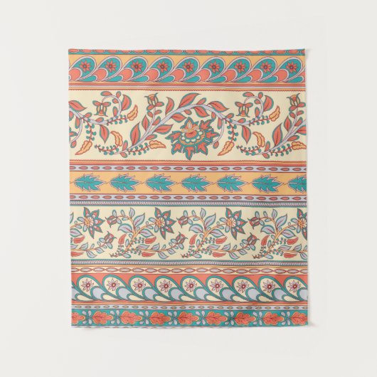 挿し目のない花縁どの飾り模様 タペストリー (正面)