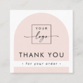 挿入するアーチライト赤面感謝していピンクビジネス スクエア名刺 (正面)