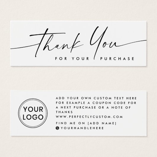 挿入するカスタム手書きス感謝していクリプトロゴ (正面&裏面)