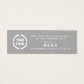 挿入するミニマリストのグレー感謝していのビジネスロゴ (裏面)