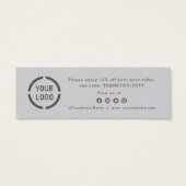 挿入するミニマル感謝していスグレーのビジネスロゴ (裏面)