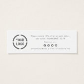 挿入するミニマル感謝していスグレーのビジネスロゴ (裏面)