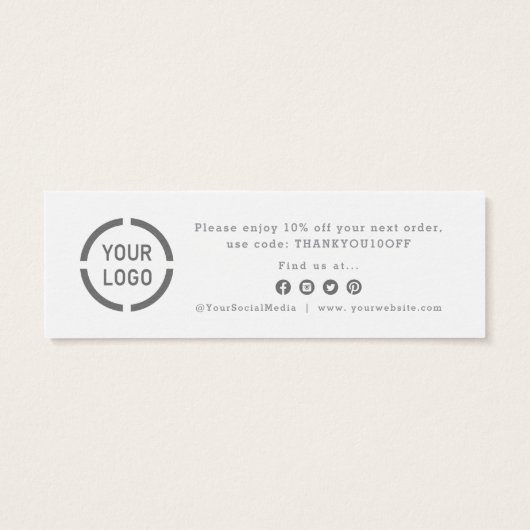 挿入するミニマル感謝していスグレーのビジネスロゴ (裏面)