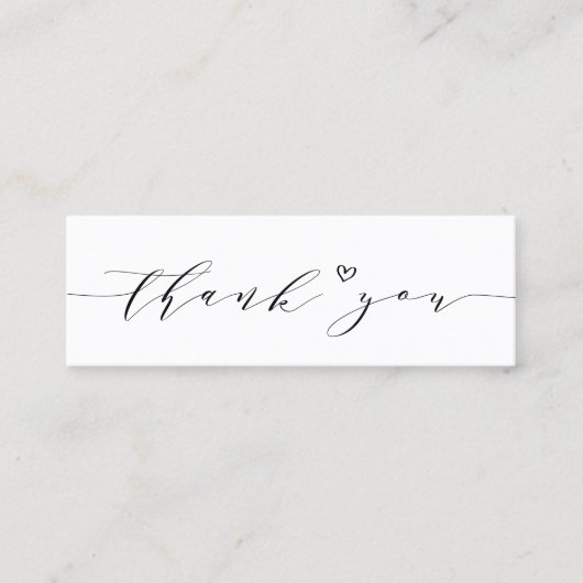 挿入する手感謝してい書きレタリング  スキニー名刺 (正面)