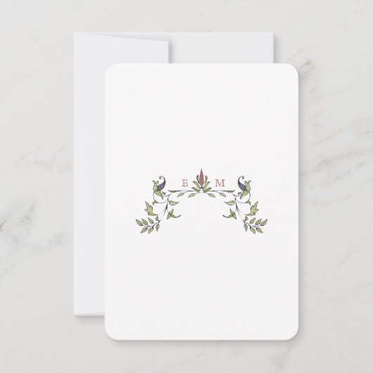 挿入サンキューカードヴィンテージビクトリアンエポック 招待状 (裏面)