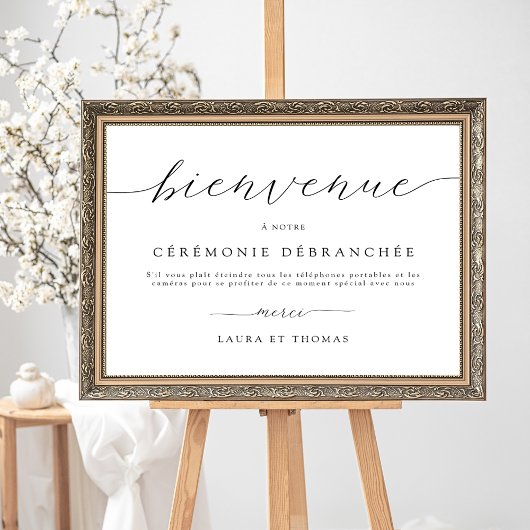 挿入フランスの済み式の標識へようこそ ポスター