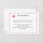 挿入物を結婚する柿の蝶ハート エンクロージャーカード (正面/裏面)