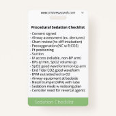 挿管と鎮静チェックリスト バッジ (裏面)