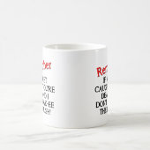 捕まっちゃったらどうしよう Funny Mug コーヒーマグカップ (中央)