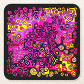 捕まもしえろ！飲料用コースター スクエアペーパーコースター (正面)