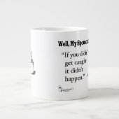 捕まもしれなかったし起こらなかった。 ジャンボコーヒーマグカップ (正面)