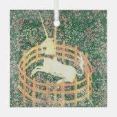 捕らえられたユニコーン ガラスオーナメント (正面)