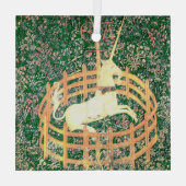 捕らえられたユニコーン ガラスオーナメント (裏面)