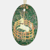 捕らえられたユニコーン セラミックオーナメント (左)