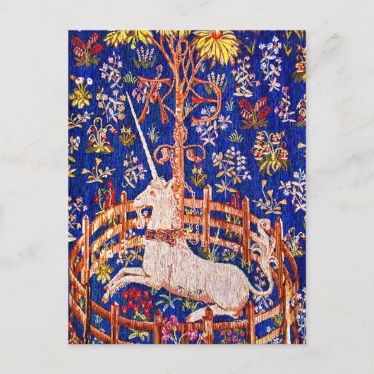 「捕らえられたユニコーン」 ポストカード (正面)